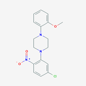 molecular formula C17H18ClN3O3 B3957288 1-(5-chloro-2-nitrophenyl)-4-(2-methoxyphenyl)piperazine 