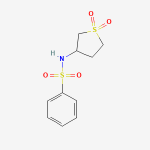 molecular formula C10H13NO4S2 B3957311 N-(1,1-dioxidotetrahydro-3-thienyl)benzenesulfonamide 
