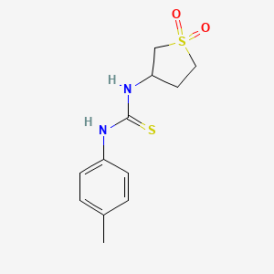 molecular formula C12H16N2O2S2 B3957318 N-(1,1-dioxidotetrahydro-3-thienyl)-N'-(4-methylphenyl)thiourea 
