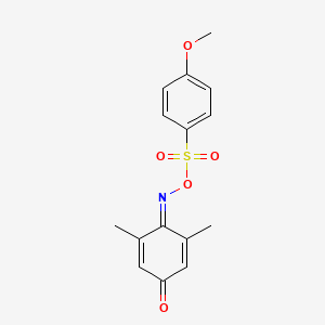 4-({[(4-methoxyphenyl)sulfonyl]oxy}imino)-3,5-dimethyl-2,5-cyclohexadien-1-one