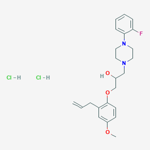 molecular formula C23H31Cl2FN2O3 B3957354 1-(2-allyl-4-methoxyphenoxy)-3-[4-(2-fluorophenyl)-1-piperazinyl]-2-propanol dihydrochloride 