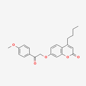 molecular formula C22H22O5 B3957383 4-butyl-7-[2-(4-methoxyphenyl)-2-oxoethoxy]-2H-chromen-2-one 