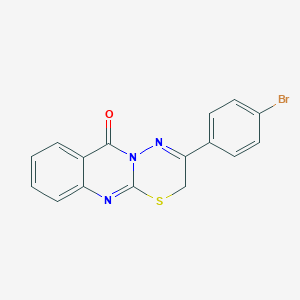 molecular formula C16H10BrN3OS B3957397 3-(4-bromophenyl)-2H,6H-[1,3,4]thiadiazino[2,3-b]quinazolin-6-one 