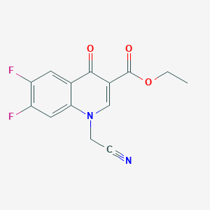 molecular formula C14H10F2N2O3 B395740 Ethyl 1-(cyanomethyl)-6,7-difluoro-4-oxo-1,4-dihydro-3-quinolinecarboxylate 