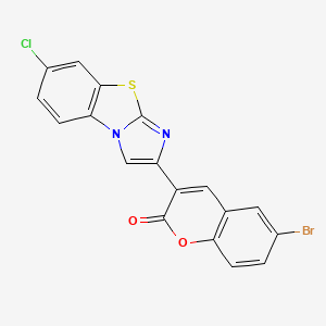 molecular formula C18H8BrClN2O2S B3957425 6-bromo-3-(7-chloroimidazo[2,1-b][1,3]benzothiazol-2-yl)-2H-chromen-2-one 