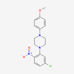 molecular formula C17H18ClN3O3 B3957444 1-(5-chloro-2-nitrophenyl)-4-(4-methoxyphenyl)piperazine 
