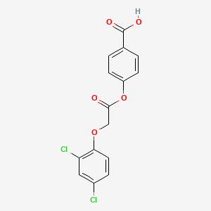molecular formula C15H10Cl2O5 B3957458 4-{[(2,4-dichlorophenoxy)acetyl]oxy}benzoic acid 