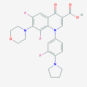 6,8-Difluoro-1-[3-fluoro-4-(1-pyrrolidinyl)phenyl]-7-(4-morpholinyl)-4-oxo-1,4-dihydro-3-quinolinecarboxylic acid