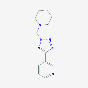 molecular formula C12H16N6 B395747 2-(Piperidinomethyl)-5-(3-pyridyl)-2H-tetrazole 