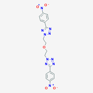 molecular formula C18H16N10O5 B395748 5-{4-nitrophenyl}-2-{2-[2-(5-{4-nitrophenyl}-2H-tetraazol-2-yl)ethoxy]ethyl}-2H-tetraazole 