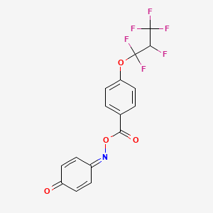 molecular formula C16H9F6NO4 B3957484 benzo-1,4-quinone O-[4-(1,1,2,3,3,3-hexafluoropropoxy)benzoyl]oxime 