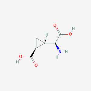 molecular formula C6H9NO4 B039575 (1S,2R)-2-[(S)-氨基(羧基)甲基]环丙烷-1-羧酸 CAS No. 117857-95-1