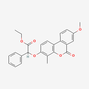 molecular formula C25H22O6 B3957522 ethyl [(8-methoxy-4-methyl-6-oxo-6H-benzo[c]chromen-3-yl)oxy](phenyl)acetate 