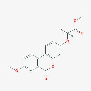 molecular formula C18H16O6 B3957527 methyl 2-[(8-methoxy-6-oxo-6H-benzo[c]chromen-3-yl)oxy]propanoate 