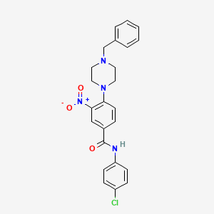 molecular formula C24H23ClN4O3 B3957565 4-(4-benzyl-1-piperazinyl)-N-(4-chlorophenyl)-3-nitrobenzamide 