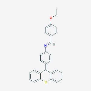 molecular formula C28H23NOS B395757 N-(4-ethoxybenzylidene)-N-[4-(9H-thioxanthen-9-yl)phenyl]amine 