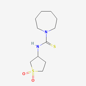 molecular formula C11H20N2O2S2 B3957581 N-(1,1-dioxidotetrahydro-3-thienyl)-1-azepanecarbothioamide 