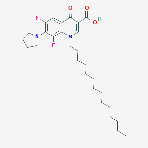 molecular formula C28H40F2N2O3 B395759 6,8-Difluoro-4-oxo-7-(1-pyrrolidinyl)-1-tetradecyl-1,4-dihydro-3-quinolinecarboxylic acid 