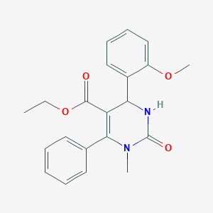 molecular formula C21H22N2O4 B3957593 ethyl 4-(2-methoxyphenyl)-1-methyl-2-oxo-6-phenyl-1,2,3,4-tetrahydro-5-pyrimidinecarboxylate 