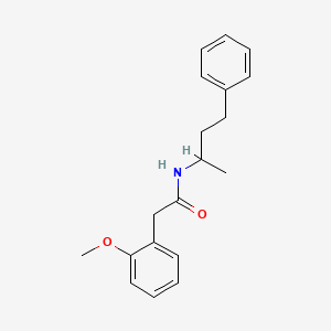 molecular formula C19H23NO2 B3957599 2-(2-methoxyphenyl)-N-(1-methyl-3-phenylpropyl)acetamide 