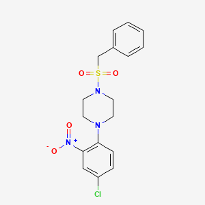 molecular formula C17H18ClN3O4S B3957603 1-(benzylsulfonyl)-4-(4-chloro-2-nitrophenyl)piperazine 