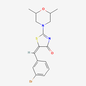 molecular formula C16H17BrN2O2S B3957642 5-(3-bromobenzylidene)-2-(2,6-dimethyl-4-morpholinyl)-1,3-thiazol-4(5H)-one 