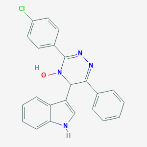 molecular formula C23H17ClN4O B395765 3-(4-chlorophenyl)-5-(1H-indol-3-yl)-6-phenyl-1,2,4-triazin-4(5H)-ol 