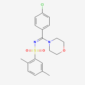 molecular formula C19H21ClN2O3S B3957669 N-[(4-chlorophenyl)(4-morpholinyl)methylene]-2,5-dimethylbenzenesulfonamide 