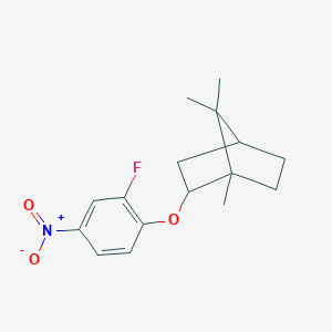 molecular formula C16H20FNO3 B395767 2-(2-Fluoro-4-nitrophenoxy)-1,7,7-trimethylbicyclo[2.2.1]heptane 