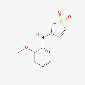 molecular formula C11H13NO3S B3957691 (1,1-dioxido-2,3-dihydro-3-thienyl)(2-methoxyphenyl)amine 