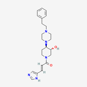 (3R*,4R*)-1-[(2E)-3-(1H-imidazol-4-yl)-2-propenoyl]-4-[4-(2-phenylethyl)-1-piperazinyl]-3-piperidinol