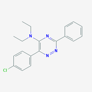 molecular formula C19H19ClN4 B395771 N-[6-(4-chlorophenyl)-3-phenyl-1,2,4-triazin-5-yl]-N,N-diethylamine 