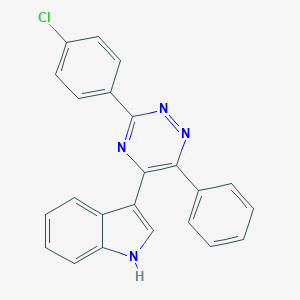 3-[3-(4-chlorophenyl)-6-phenyl-1,2,4-triazin-5-yl]-1H-indole
