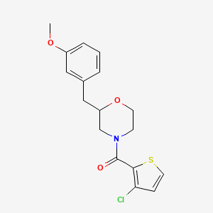 molecular formula C17H18ClNO3S B3957733 4-[(3-chloro-2-thienyl)carbonyl]-2-(3-methoxybenzyl)morpholine 