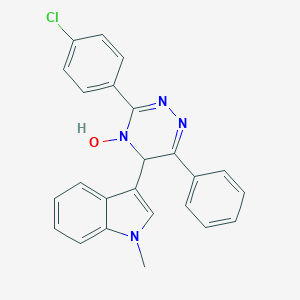 molecular formula C24H19ClN4O B395775 3-(4-chlorophenyl)-5-(1-methyl-1H-indol-3-yl)-6-phenyl-1,2,4-triazin-4(5H)-ol 