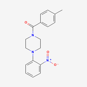 molecular formula C18H19N3O3 B3957767 1-(4-methylbenzoyl)-4-(2-nitrophenyl)piperazine 