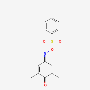 molecular formula C15H15NO4S B3957785 2,6-dimethyl-4-({[(4-methylphenyl)sulfonyl]oxy}imino)-2,5-cyclohexadien-1-one 