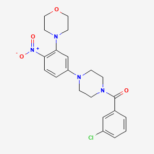 4-{5-[4-(3-chlorobenzoyl)-1-piperazinyl]-2-nitrophenyl}morpholine