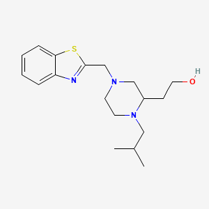 molecular formula C18H27N3OS B3957799 2-[4-(1,3-benzothiazol-2-ylmethyl)-1-isobutyl-2-piperazinyl]ethanol 