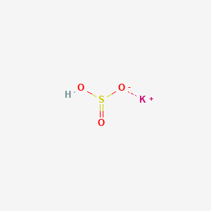molecular formula KHSO3in aqueous solution B039578 Potassium bisulfite CAS No. 7773-03-7