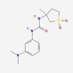 molecular formula C14H21N3O3S B3957804 N-[3-(dimethylamino)phenyl]-N'-(3-methyl-1,1-dioxidotetrahydro-3-thienyl)urea 