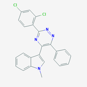 molecular formula C24H16Cl2N4 B395781 3-[3-(2,4-dichlorophenyl)-6-phenyl-1,2,4-triazin-5-yl]-1-methyl-1H-indole 