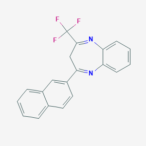 molecular formula C20H13F3N2 B395784 2-(2-naphthyl)-4-(trifluoromethyl)-3H-1,5-benzodiazepine 