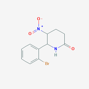 molecular formula C11H11BrN2O3 B3957843 6-(2-bromophenyl)-5-nitro-2-piperidinone 