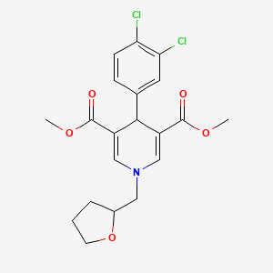 molecular formula C20H21Cl2NO5 B3957848 dimethyl 4-(3,4-dichlorophenyl)-1-(tetrahydro-2-furanylmethyl)-1,4-dihydro-3,5-pyridinedicarboxylate 
