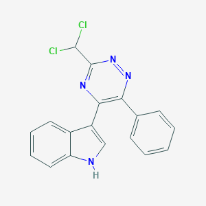 molecular formula C18H12Cl2N4 B395786 3-[3-(dichloromethyl)-6-phenyl-1,2,4-triazin-5-yl]-1H-indole 