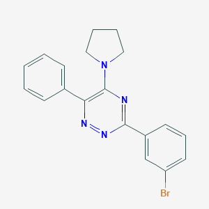 molecular formula C19H17BrN4 B395787 3-(3-Bromophenyl)-6-phenyl-5-(1-pyrrolidinyl)-1,2,4-triazine 