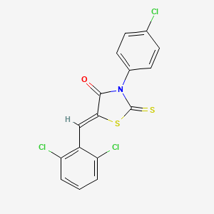 molecular formula C16H8Cl3NOS2 B3957876 3-(4-chlorophenyl)-5-(2,6-dichlorobenzylidene)-2-thioxo-1,3-thiazolidin-4-one 