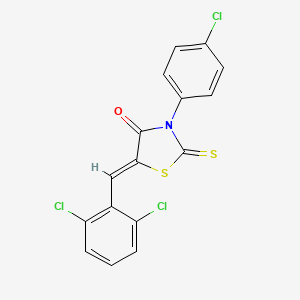 3-(4-chlorophenyl)-5-(2,6-dichlorobenzylidene)-2-thioxo-1,3-thiazolidin-4-one