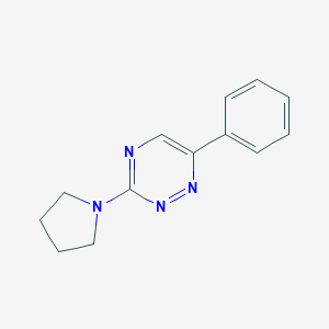 molecular formula C13H14N4 B395788 6-Phenyl-3-pyrrolidino-1,2,4-triazine 